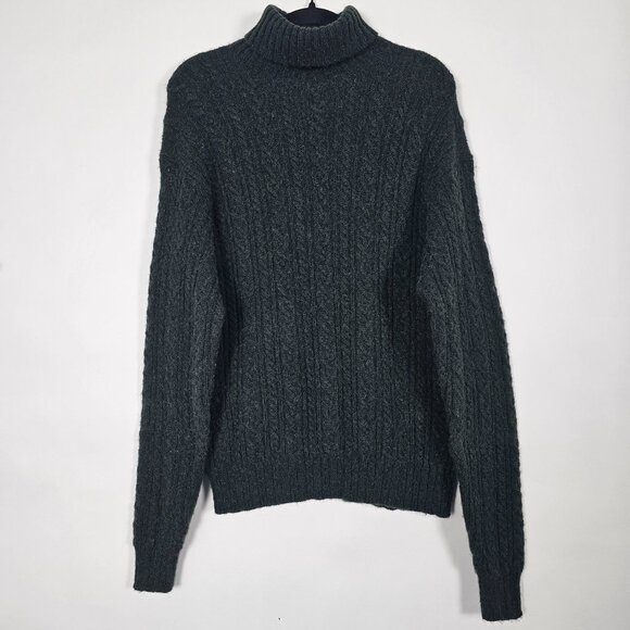 Vintage Polo Ralph Lauren Camel Hair Cable Knit Mens Large Long Sleeve Sweater - Picture 1 of 6